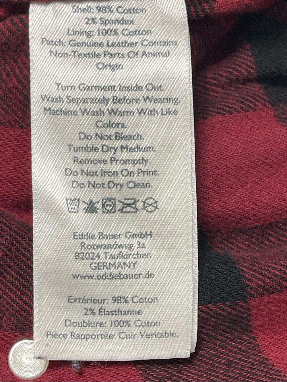 Eddie Bauer Men's 33x32 Straight Leg Flannel Lined Jeans Dark Wash Hunting - Picture 4 of 7